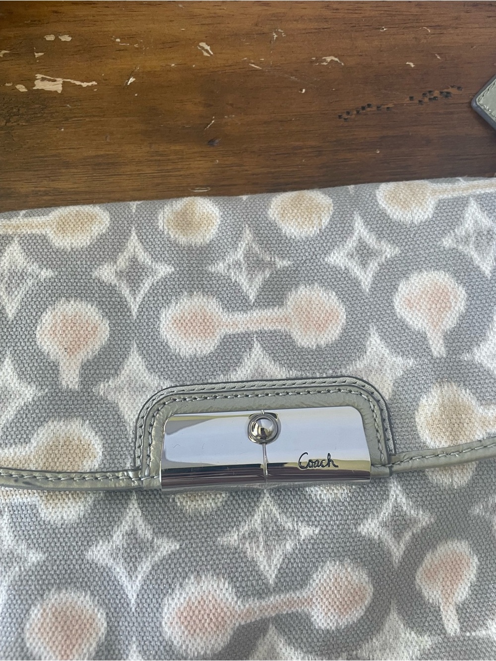 COACH KRISTIN OP ART SIGNATURE SHOULDER HANDBAG BAG PURSE HOBO 45376 - Picture 2 of 12